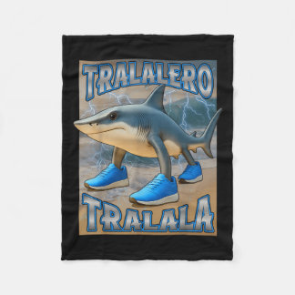 Tralalero Tralala Italian Brainrot Meme Birthday F Fleece Blanket