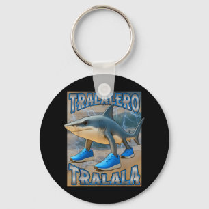 Tralalero Tralala Italian Brainrot Meme Birthday F Keychain