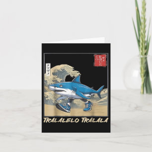 Tralalero Tralala Japanese Funny Shark Italian Bra Card