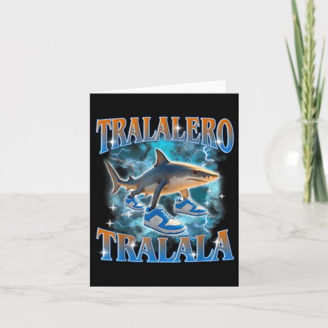Tralalero Tralala Shark Meme Bootle  Card (Front)