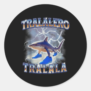 Tralalero Tralala Shark Meme Bootle  Classic Round Sticker
