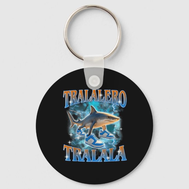 Tralalero Tralala Shark Meme Bootle  Keychain (Front)