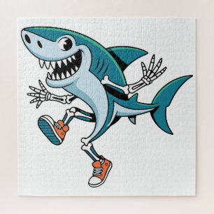 Tralalero Tralala SkeleBoo Halloween Design Jigsaw Puzzle