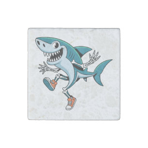 Tralalero Tralala SkeleBoo Halloween Design Stone Magnet