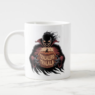 Tralalero Tralala Vampire Pumpkin Halloween Giant Coffee Mug