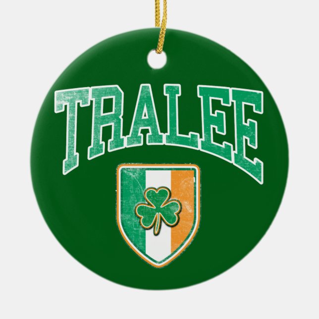 TRALEE Ireland Ceramic Ornament (Front)