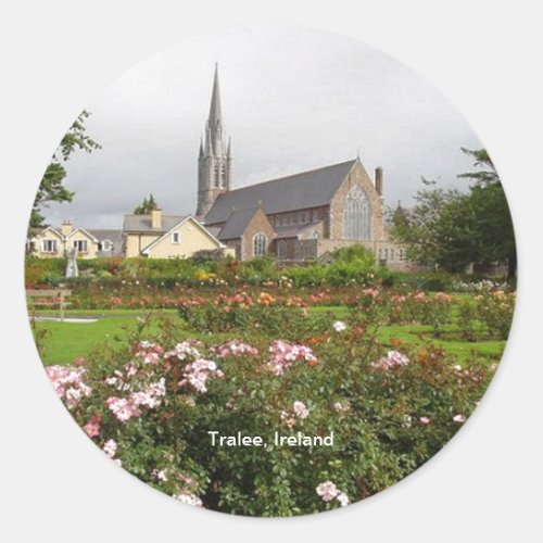 Tralee Ireland Rose Garden Town Park Classic Round Sticker