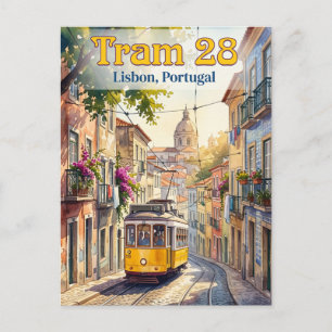 Tram 28, Lisbon Portugal Postcard
