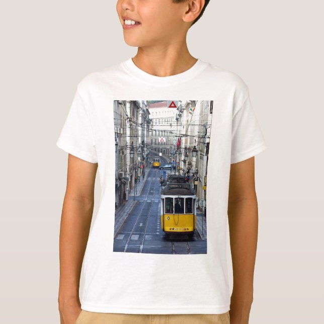 Tram 28, Lisbon, Portugal T-Shirt (Front)