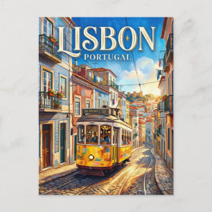 Tram 28 Portugal Postcard