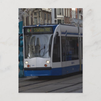Tram in Amsterdam Postcard