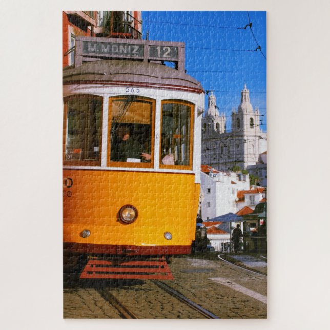 Tram in Lisbon Jigsaw Puzzle (Vertical)