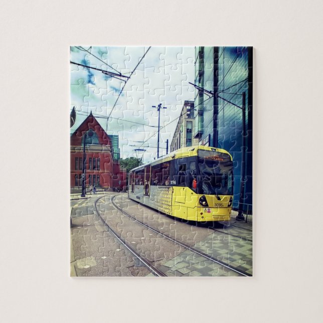 Tram in Manchester Jigsaw Puzzle (Vertical)