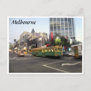 tram melbourne fast postcard
