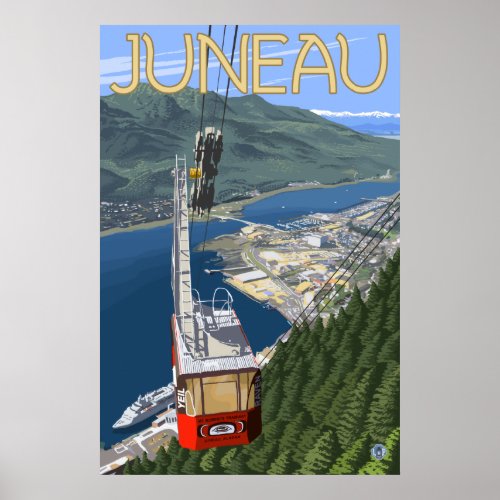 Tram over Juneau Alaska Poster