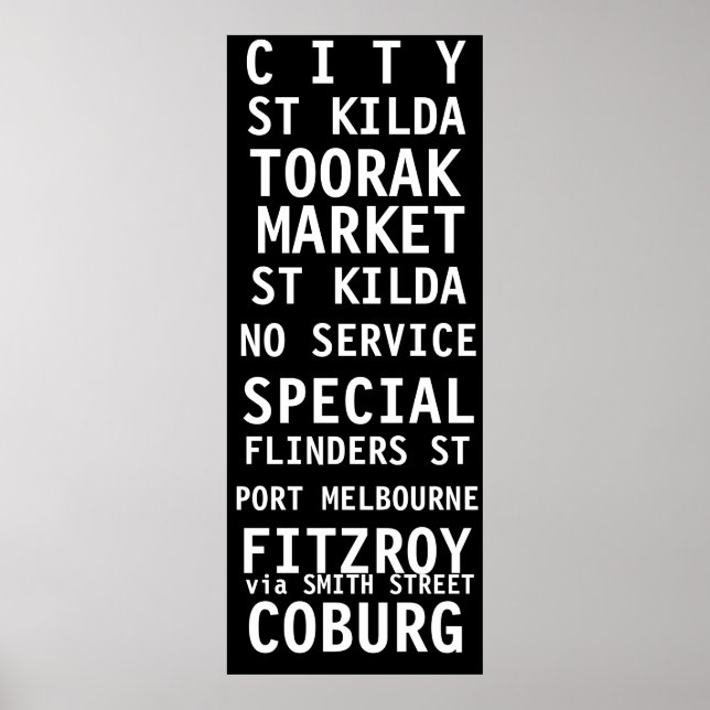 TRAM SCROLL MELBOURNE VINTAGE POSTER (Front)