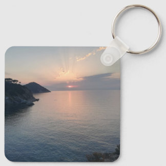 Tramonto sul mare - portachiavi fotografico keychain