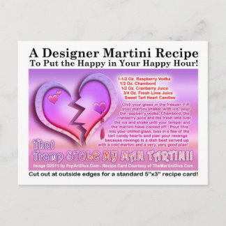 Tramp Stole My Man Tartini Valentine Martini Card