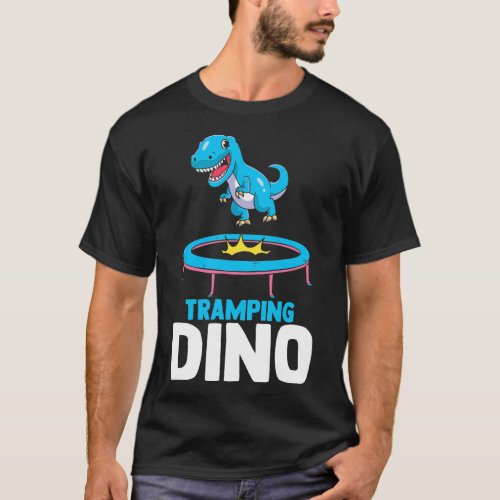 Tramping Dino Jump And Play Fun Animal Friends T_Shirt