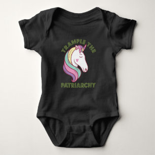 Trample The Patriarchy Unicorn Feminist Baby Bodysuit