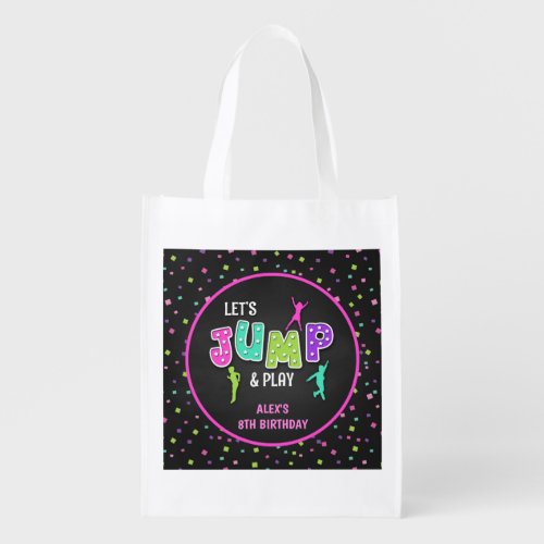 Trampoline Birthday Party Girl Reusable Bag