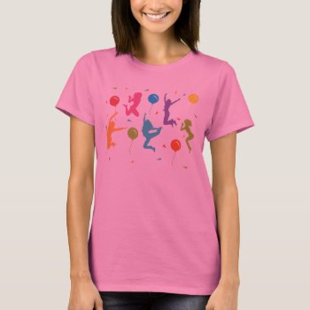 Trampoline Birthday Party T-shirt For Girls 2 by youreinvited at Zazzle