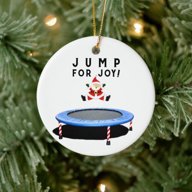 Trampoline Christmas Collectible Ceramic Ornament (Tree)