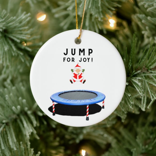 Trampoline Christmas Collectible Ceramic Ornament (Tree)