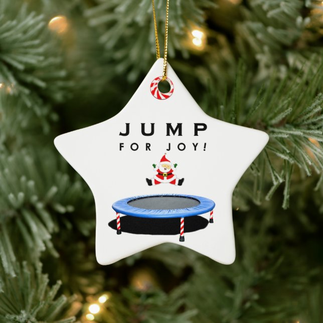 Trampoline Christmas Collectible Ceramic Ornament (Tree)