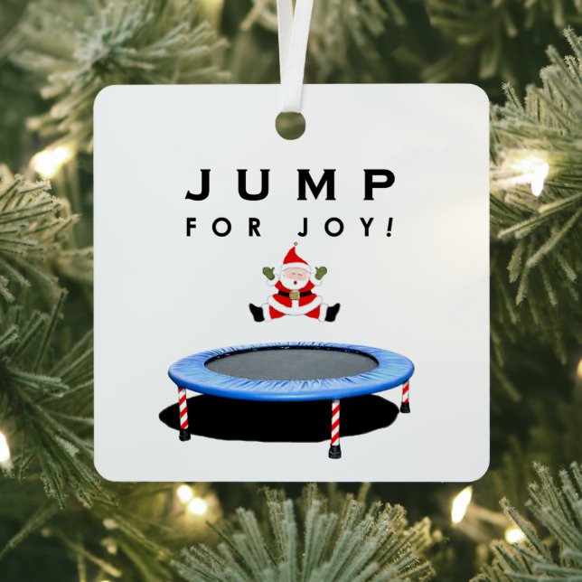 Trampoline Christmas Collectible Metal Ornament (Insitu)