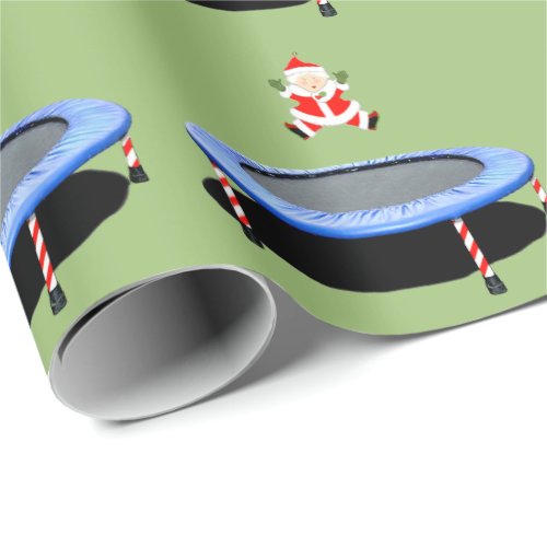 Trampoline Christmas Gift Wrapping Paper