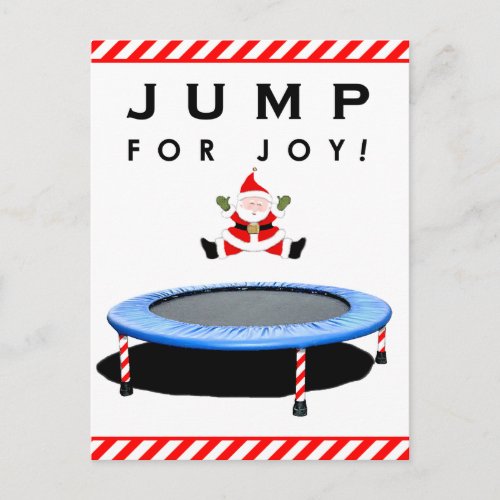 Trampoline Christmas Holiday Postcard