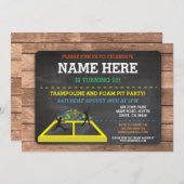 Trampoline Foam Pit Jump Party Birthday Fun Invite (Front/Back)