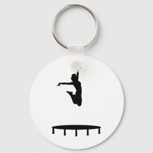 Trampoline girl keychain