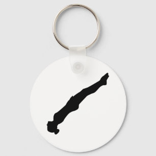 Trampoline girl woman keychain