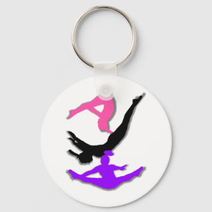 Trampoline gymnast keychain