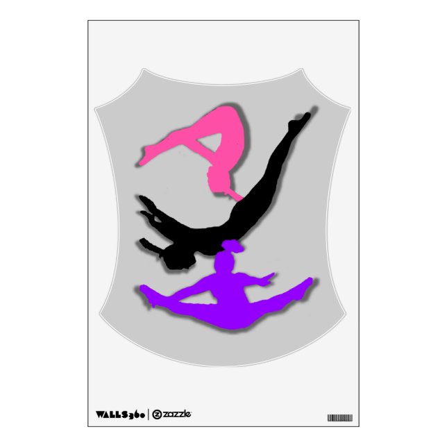 Trampoline Gymnast wall decall Sticker (Front)