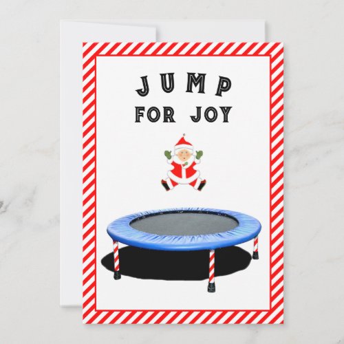 Trampoline Gymnastics Christmas Holiday Card