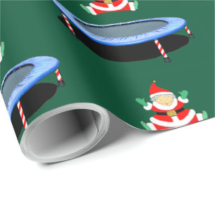 Trampoline Gymnastics Christmas Wrapping Paper