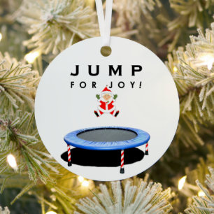 Trampoline Gymnastics Holiday Gift Metal Ornament