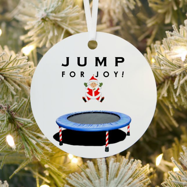 Trampoline Gymnastics Holiday Gift Metal Ornament (Insitu)