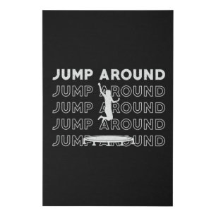 Trampoline Jump Around Gymnast Sport Trampolining Faux Canvas Print