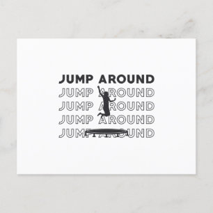 Trampoline Jump Around Gymnast Trampolining Gift Postcard