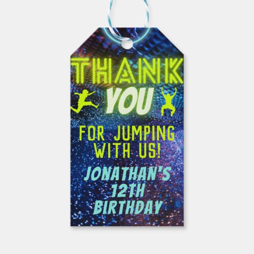 Trampoline Jumping Birthday Party Thank You Favor Gift Tags