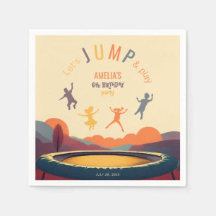 Trampoline Let's Jump and Play Kids Birthday Party Napkins