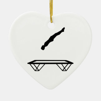 Trampoline man ceramic ornament