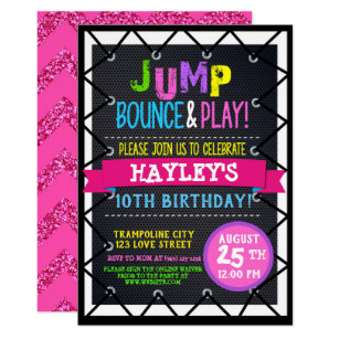 Trampoline Invitations Zazzle