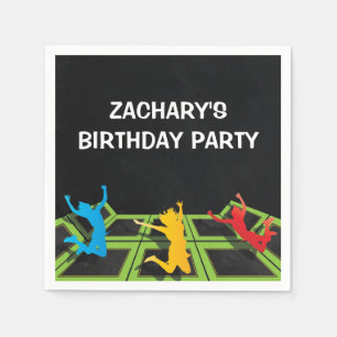 Trampoline Park Kids Birthday Party Paper Napkins