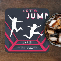Trampoline Park Let's Jump Red Birthday Party