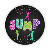 Trampoline Party Edible Cupcake Topper - Girl Edible Frosting Rounds (Front)